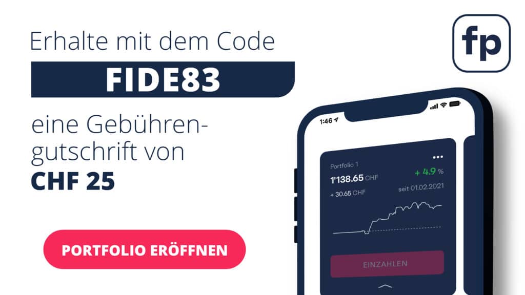 finpension Code Gebührengutschrift