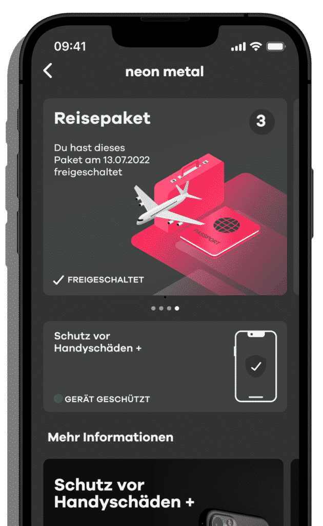 neon metal Reisepaket