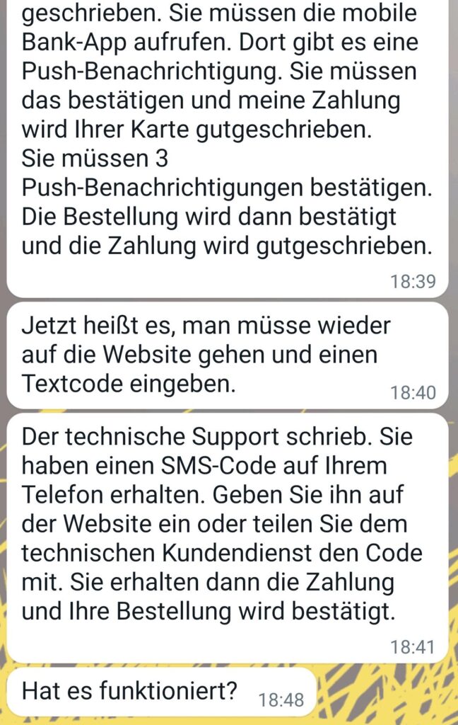 Datenklau Kreditkarten gefälschte Website