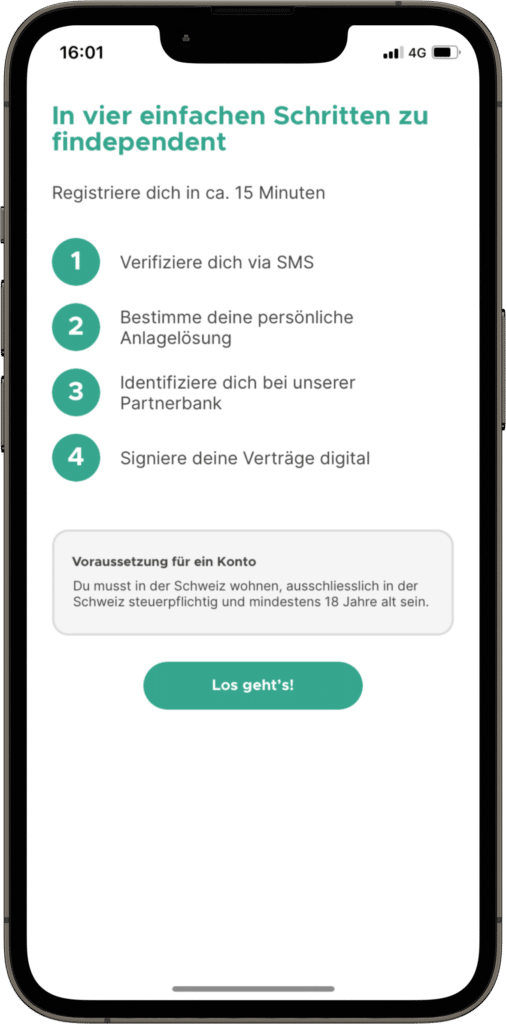 findependent Registrierung